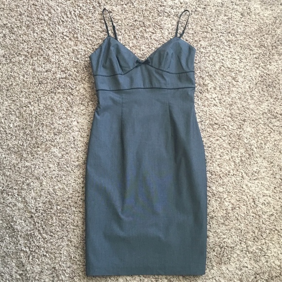 Vintage Y2K Express Stretch Pencil Skirt Midi Sheath Dress - Picture 1 of 11